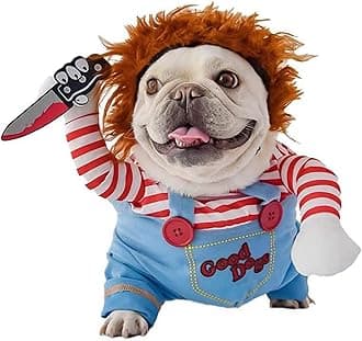 Pet Deadly Dog Costume, Cute Dog Cosplay Halloween Christmas Funny Pet Clothes Party Costume for Small Medium and Large Dogs (Medium)