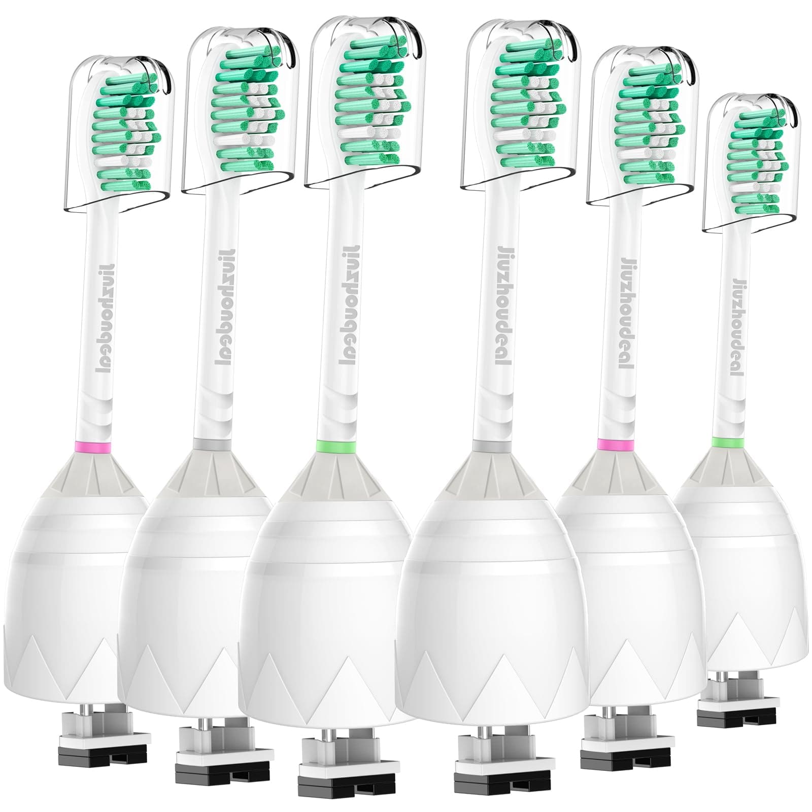 Replacement Toothbrush Heads for Philips Sonicare E-Series, Compatible with Sonicare Essence, Elite, Advance, CleanCare Screw-on Electric Toothbrush HX7022/66, 6 Pack
