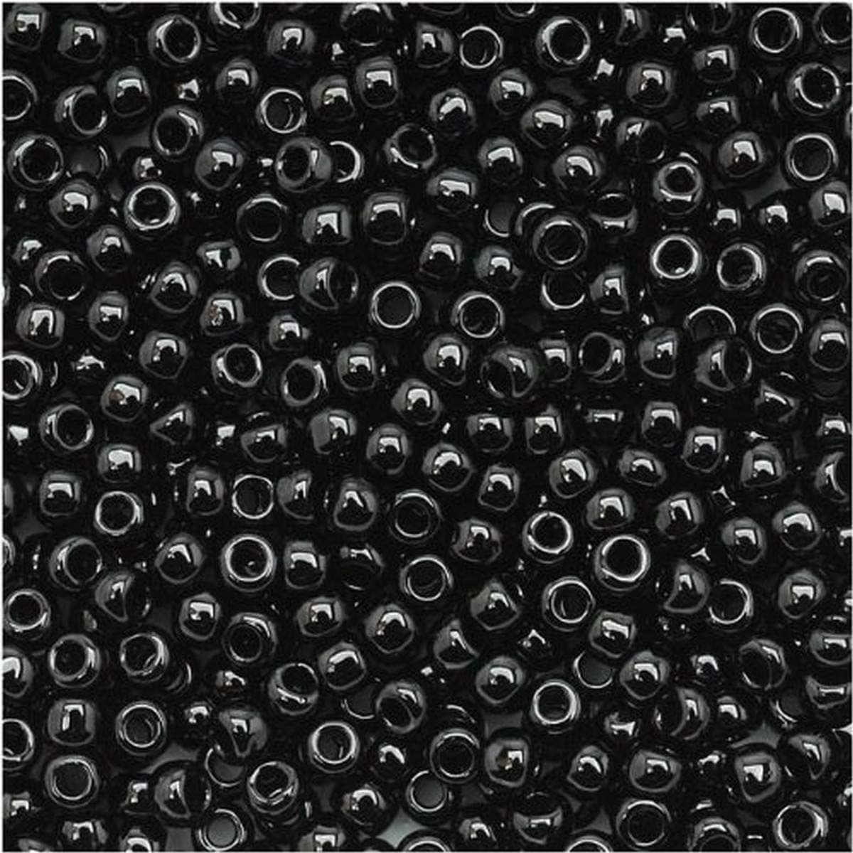Toho Round Seed Beads 11/0#49 'Opaque Jet' 8 Gram Tube