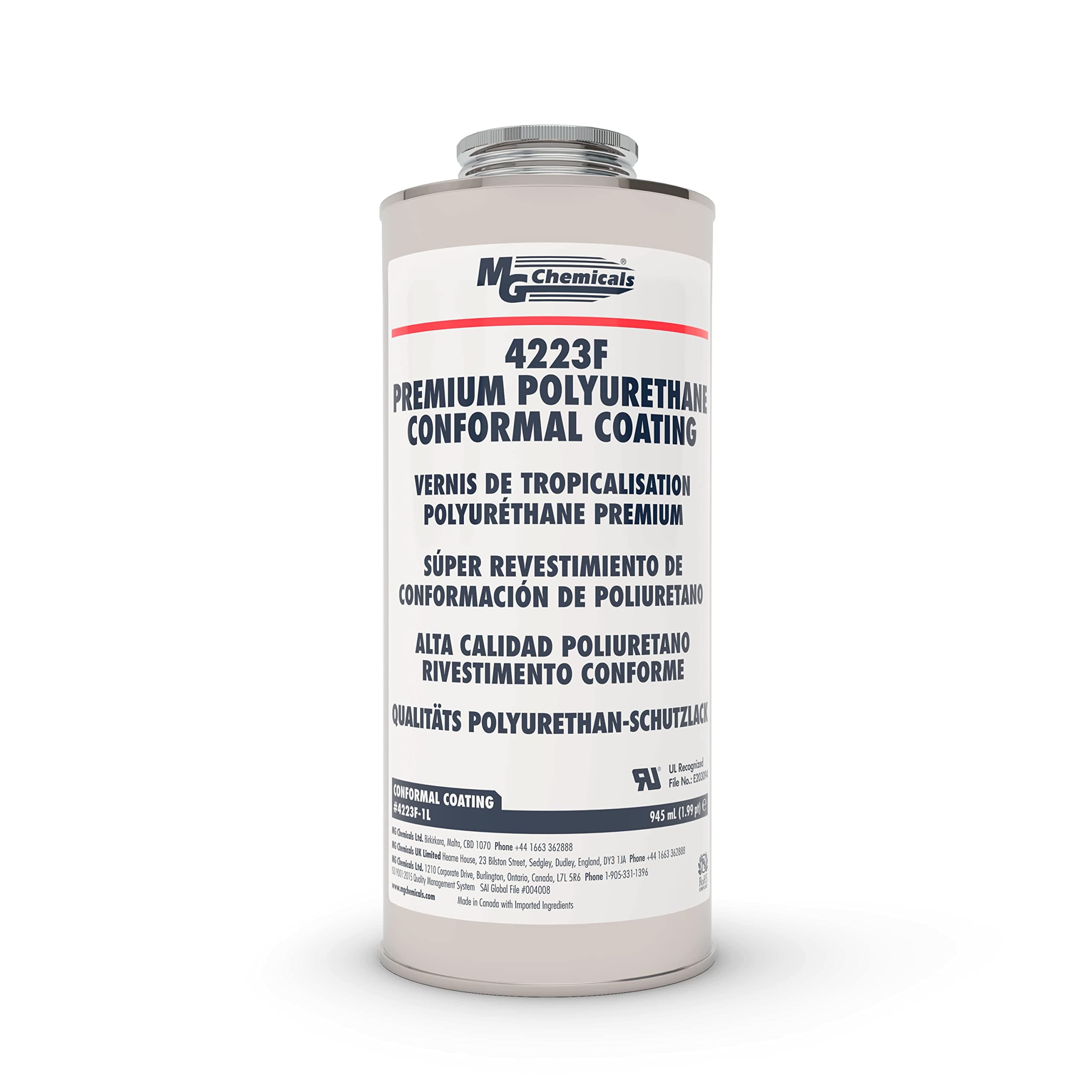 4223F Premium Polyurethane Conformal Coating for Electronics, 1 Quart, Metal Can