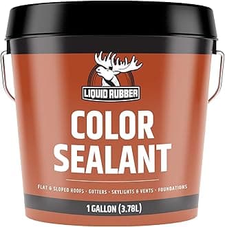 Liquid Rubber Color Sealant - Waterproof Indoor and Outdoor Leak Repair Coating, Multi-Surface Rubber Paint, Durable Sealer for Roofs, Light Gray, 1 Gallon