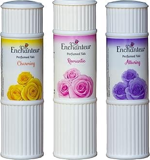 Perfumed Body Talcum Powder Charming, Romantic & Alluring Scent (Pack of 3 X 100 g.) by Enchanteur