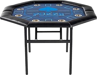Barrington Poker Multiple Styles Folding Poker Table & Poker Table Top/Dining Table Collection, Durable Padded Rail Tables with Felt Playing Surface, Perfect for Texas Holdem Games