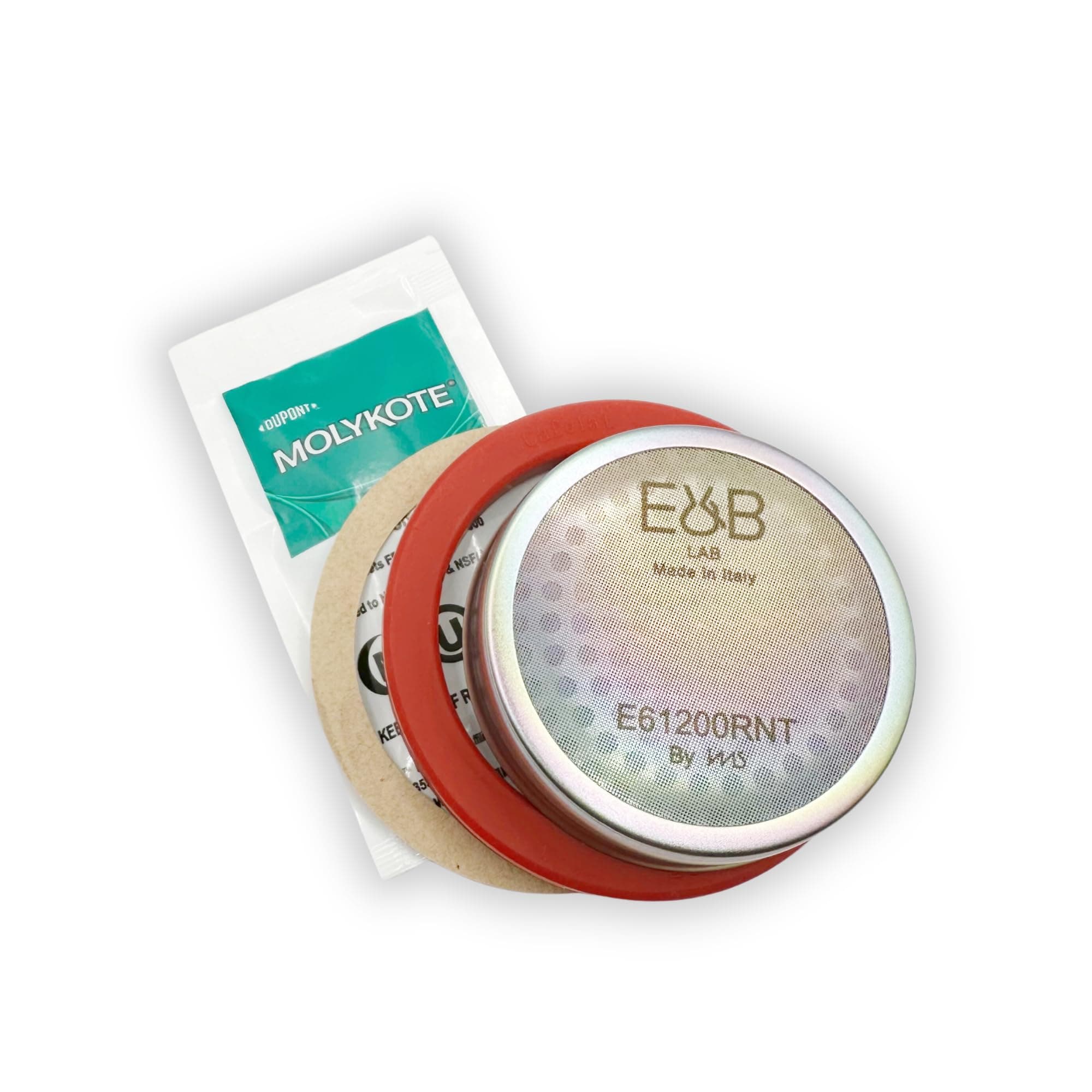 IMS Precision Shower Screen for E61 Espresso Machines. E61200RNT. Nanotech. Reinforced. Includes Cafelat Gasket 8mm, Grease - Molykote 111, Paper Shim.