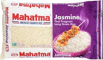 Mahatma Jasmine Rice, 80-Ounce Bag of Rice, Thai, Indian, or Cambodian Fragrant Flavored Rice, Stovetop or Microwave Rice
