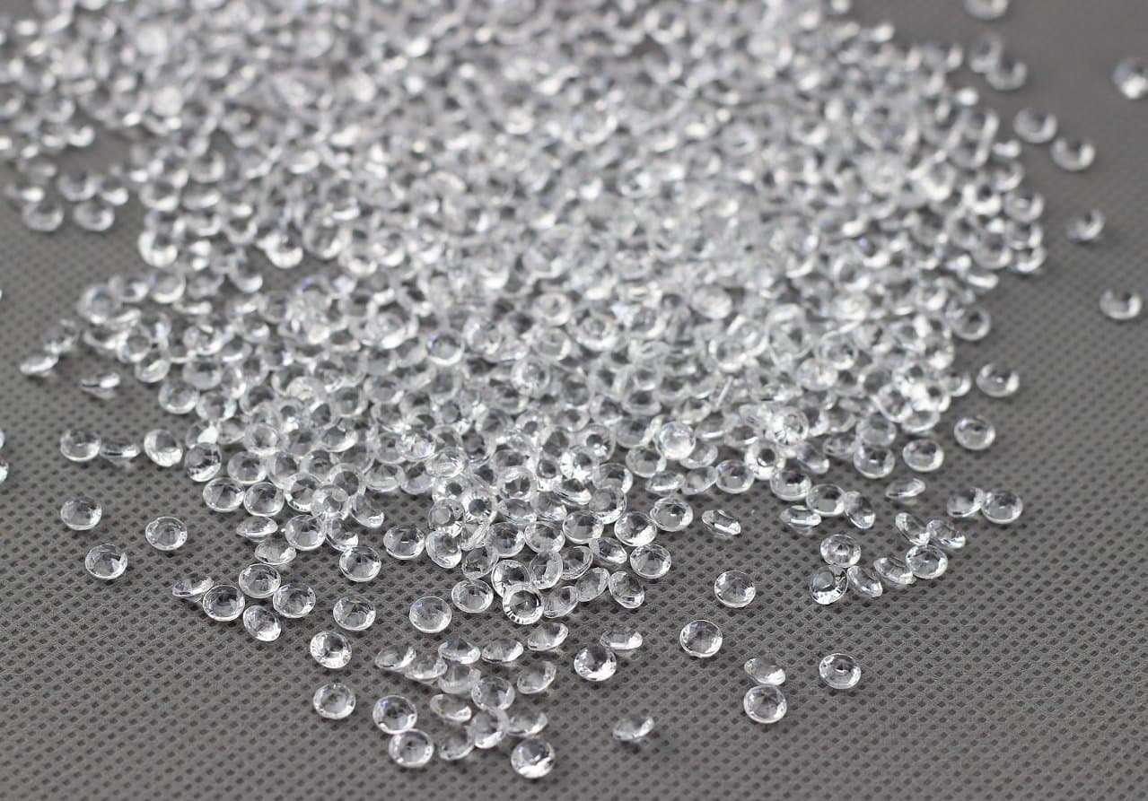 2000 Diamond Table Confetti Wedding Party Decorations (6mm, Clear)