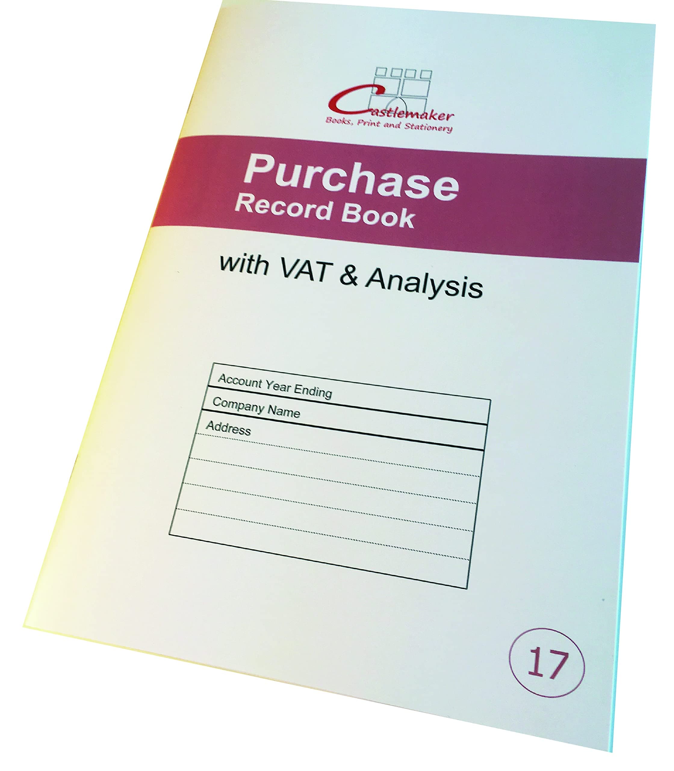 Castlemaker Books: Purchase Record Book - P017 (Single)