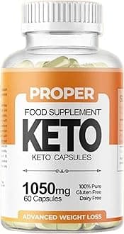 Proper Keto - Natural Weight Management - 60 Capsules - Vegan,Support for Men & Women - 1 Month Supply - Fitness Hero Supplements