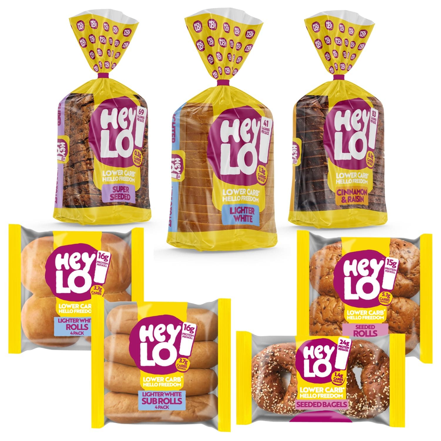 Keto Bread Bundle - Seeded & White Loaf - Cinamon Loaf - Bagels - White & Seeded Buns & Sub Rolls - All Keto Friendly