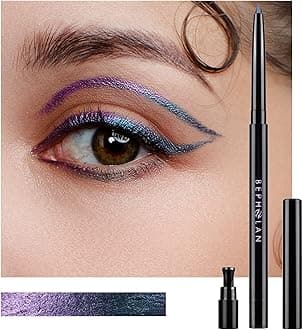 BEPHOLAN Metallic Eyeliner, Blue Purple Shifting Colors Glitter Waterproof Eyeliner, 24h Long-Lasting Pen, Purple-Blue (NORTHERN LIGHT)