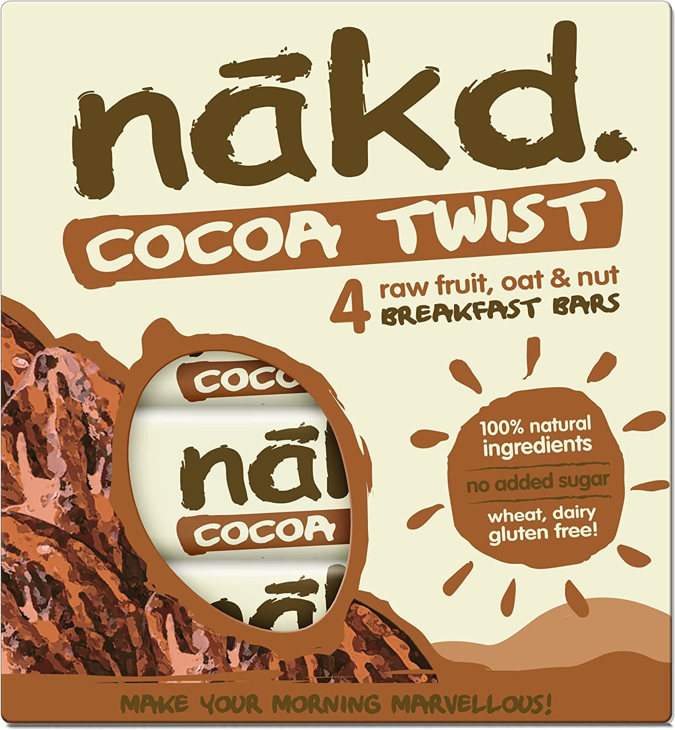 Nakd Cocoa Twist, 4 x 30g
