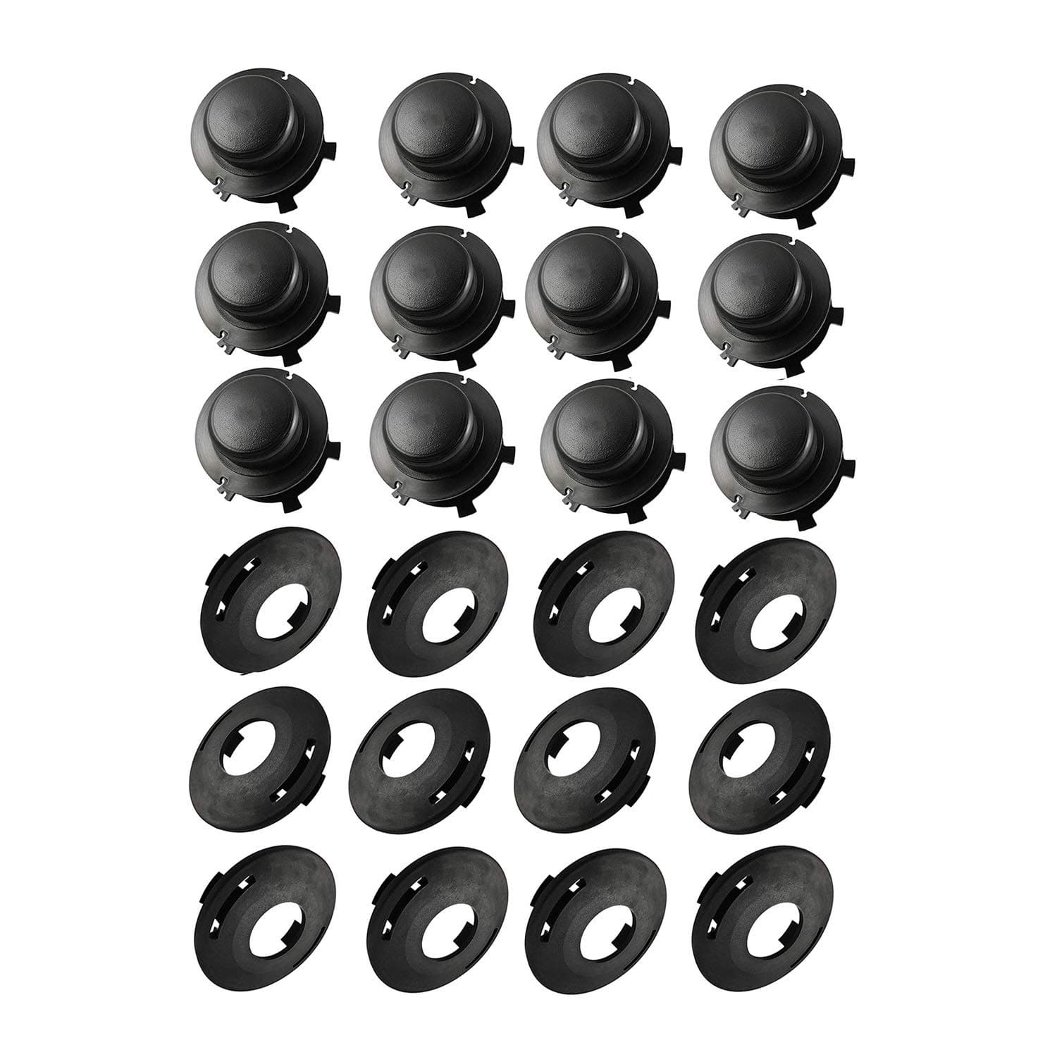 Hippotech Pack of 12 Spool and Cap Combo Replacement for Stihl Head Cover 25-2 FS 90 100 110 120 130 55 80 83 85