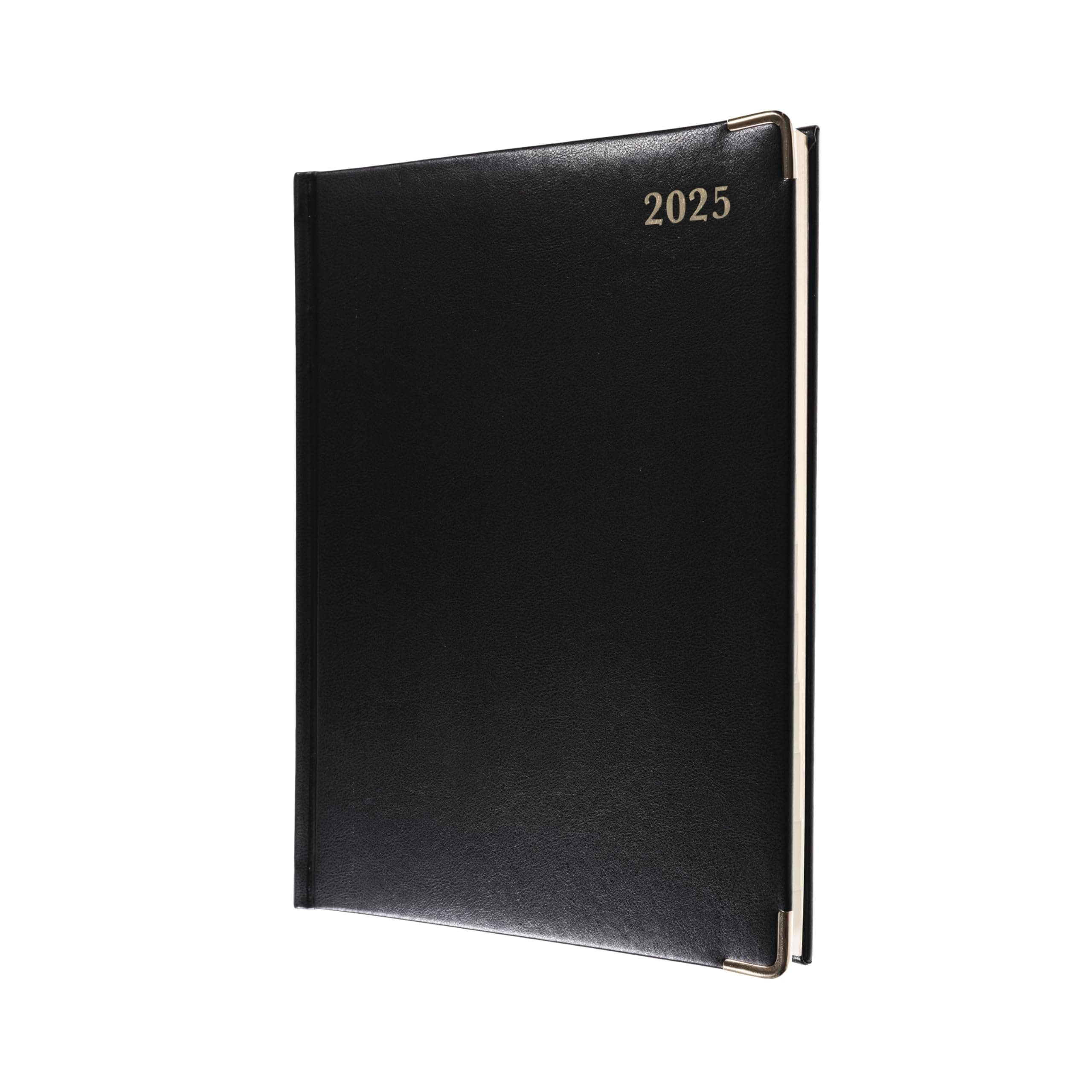 Collins Classic 2025 Diary for Professionals - Manager Day a Page Business Planner (with Appointments) - Black - (1200V.99-25) - Premium Appointments Planner with Luxury PU Leather Cover