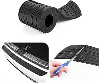 Car Rear Bumper Protector, 41inch x3.4inch Car/SUV Universal Rubber Anti-Scratch Trunk Exterior Accessories