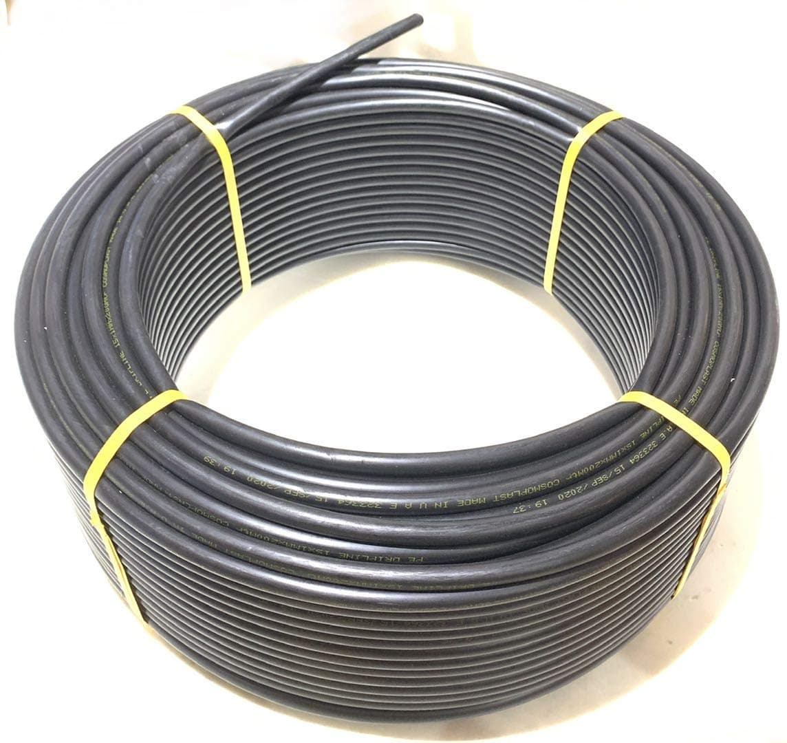 HYLAN -Made In UAE- Polyethylene Irrigation Supply Pipe, Drip Irrigation 1/2" Blank Distribution Tubing,Use for Irrigation, Hydroponics, Growing - Water Distribution Tube-(25M/50M/200M) (200)