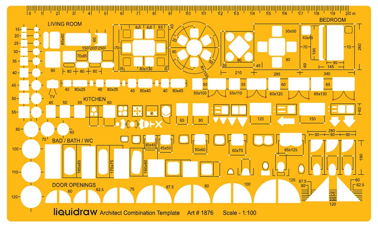 Liquidraw 1:100 Scale Architectural Scale Ruler