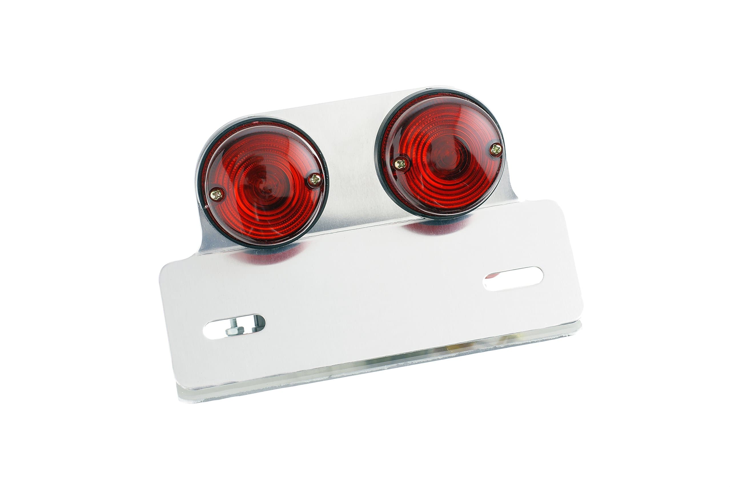 Customaccess Stop Light Round Model Tail Light Double with License Plate Holder