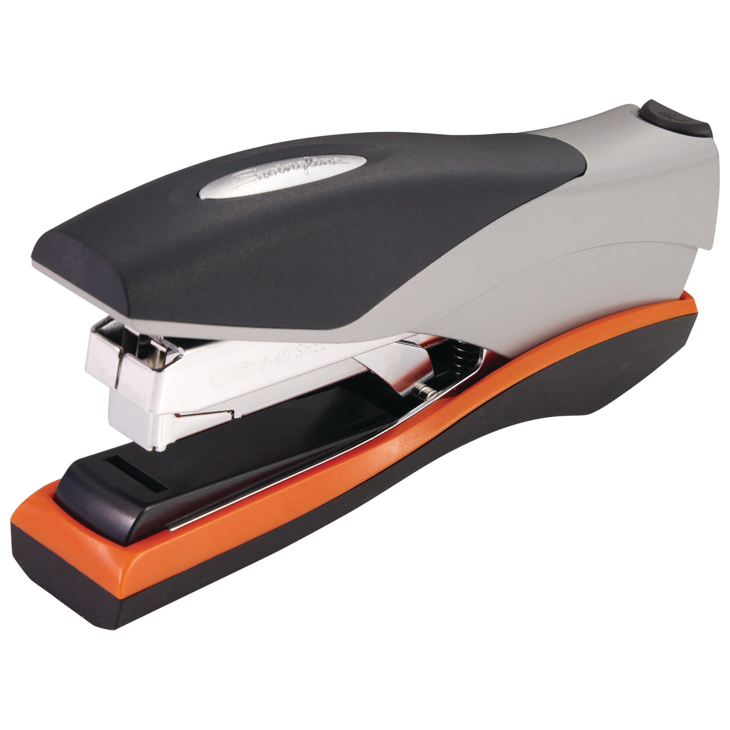 Optima 40 Stapler, Full Strip, 40 Sheet Capacity, Reduced Effort, Orange/Silver/Black, Full Size