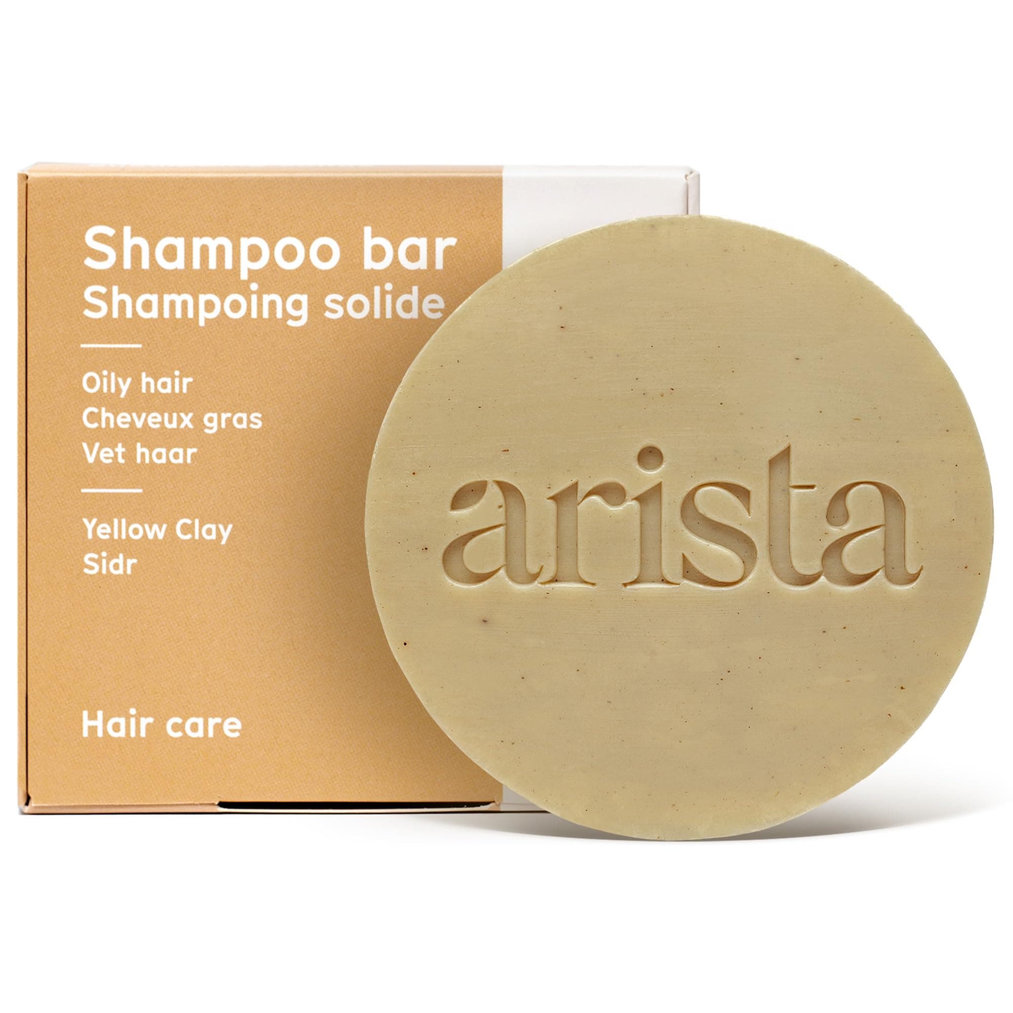 Balancing Shampoo Bar | Solid for Oily Hair | Sidr Fruit Powder, Jojoba & Yellow Clay | Sulfate-free Block | Eco-friendly