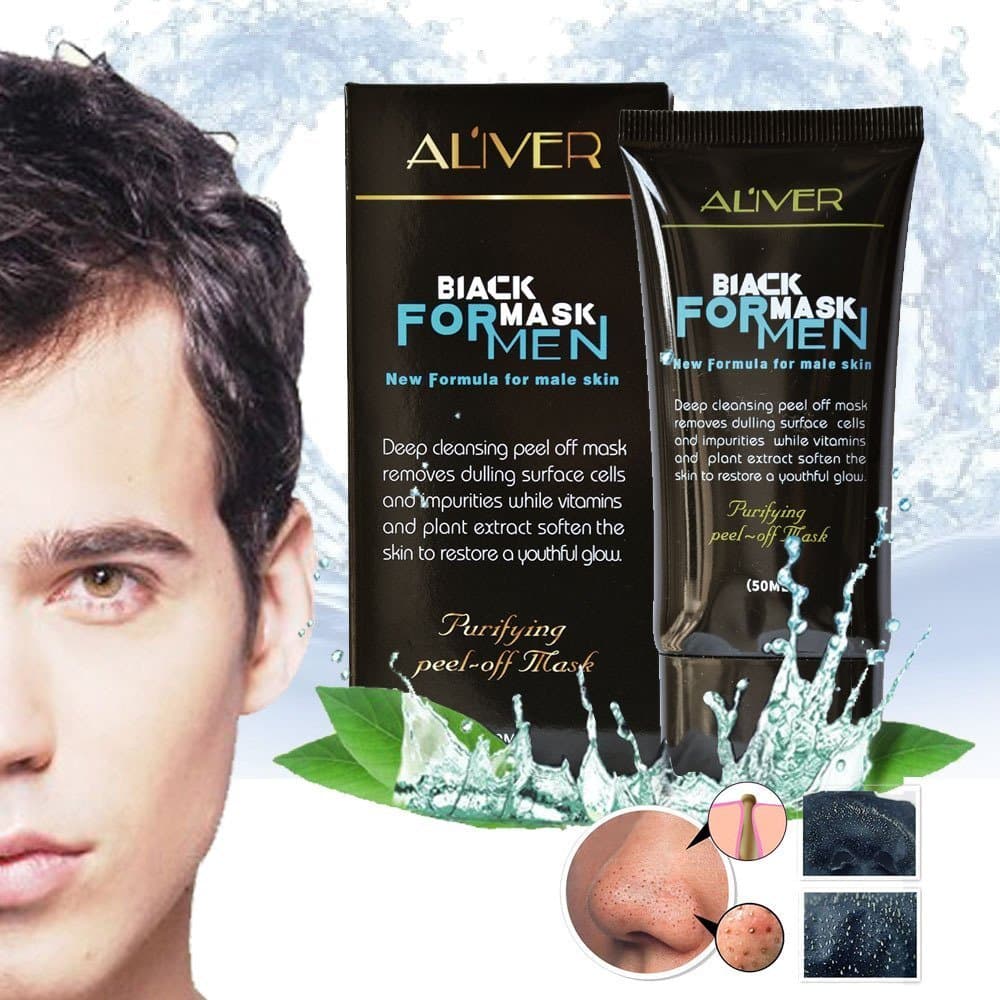 Peel off Mask for Men, Suction Black Head Deep Cleansing Anti Aging Whitening