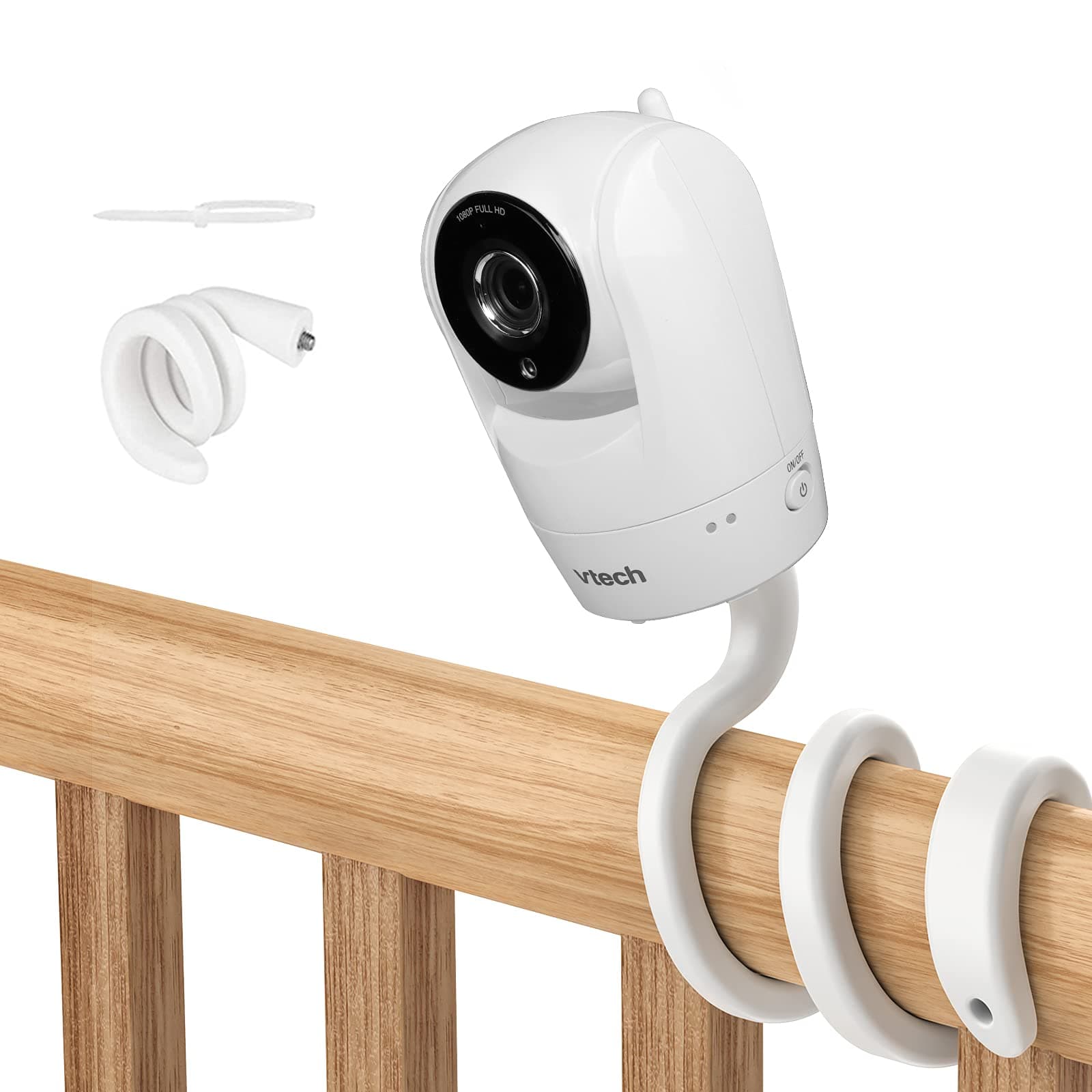 UIQELYS Flexible Wall Mount for Arlo Essential/HD/GO/Light/Pro, Reolin/EufyCam/Owlet/Wyze Cam/Vtech Bady Monitor, Cameras with Standard 1/4 Screw Ports (1Pack)