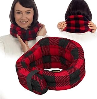 SunnyBay Microwave Heating Pad, Microwavable Heated Neck and Shoulder Wrap, Moist and Weighted Hands-Free Beanbag Pack with Wide Neck Coverage, 2.5 lbs, 26 Inches Long-Length, Made in USA, Buffalo