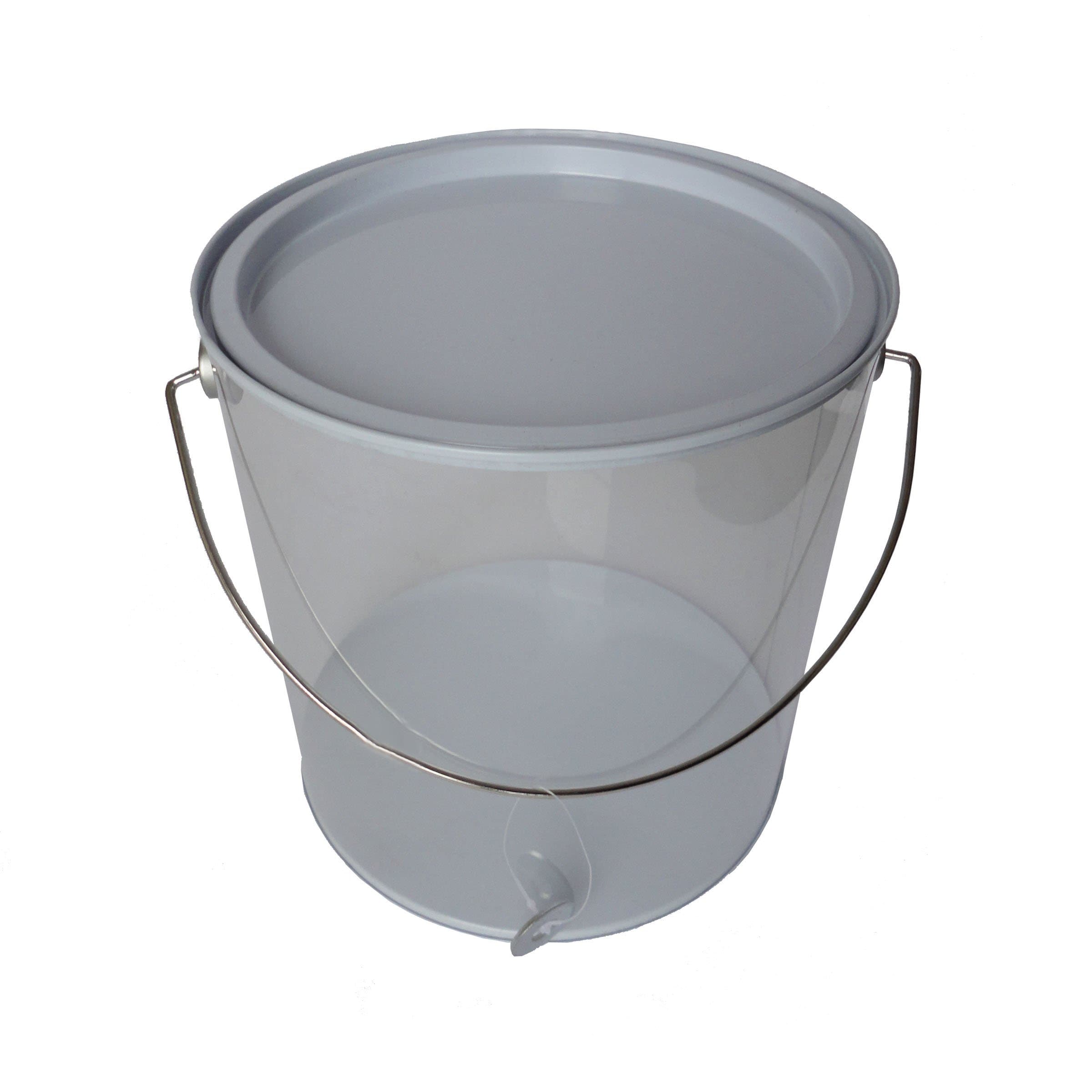 Hampton Art Wrap it Up Pail Paint Can with Tin Lid, Large, White