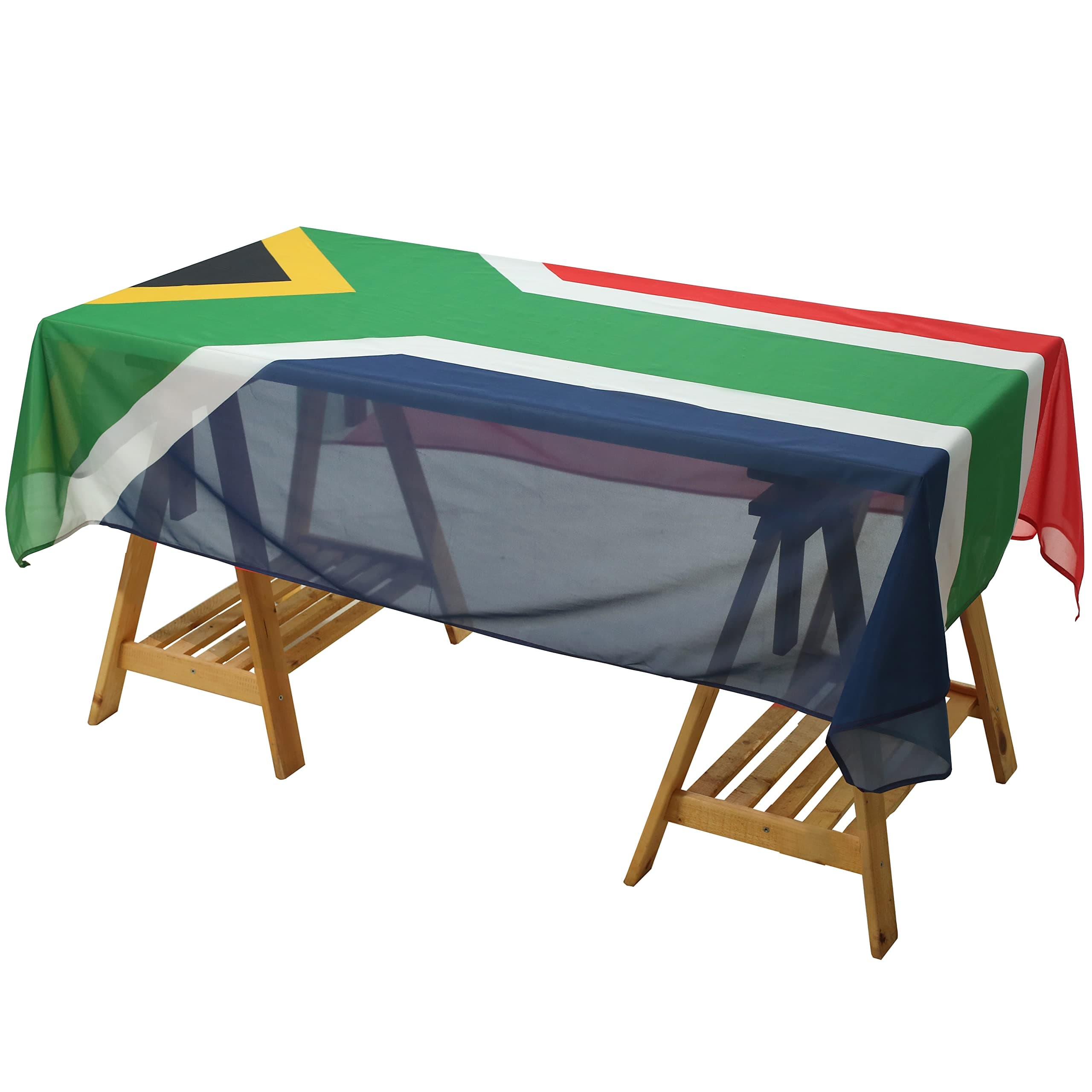 MSFHHA Rectangular Tablecloth El South Africa South Africans Flag Tablecloth Fade-Resistant Washable National Flag, Suitable for Kitchen Dining,59 Inches * 83 Inches.