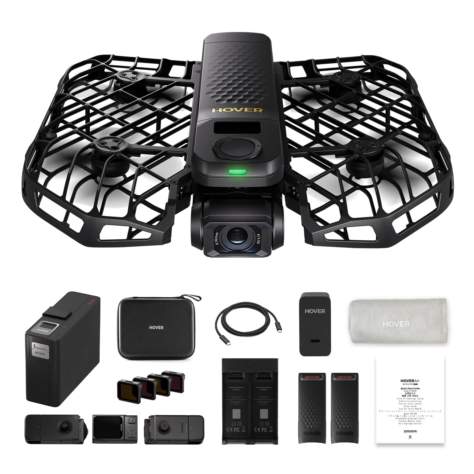 HOVERAir X1 PROMAX 8K Action Flying Camera, Foldable Drone with Camera with 42 KM/H Follow Speed, 10+ Fully Automatic Flight Modes, Fly Anywhere with OmniTerrain, SmoothCapture 2.0(Skiing Combo)