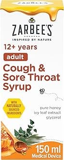 Adult Cough and Sore Throat Syrup, 150 ml, Honey-Based Relief for Dry or Chesty Cough, Sore Throat Relief, Alcohol Free, No Artificial Colours or Flavours, Suitable For Adults