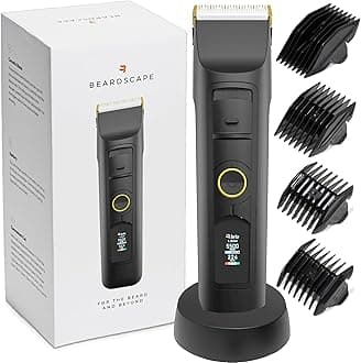 - Beardscape V2 Beard Trimmer for Men Professional with Low Friction Ceramic Blade, Cordless Professional Hair Trimmer for Barbers with 4 Hrs of Long Battery Timing, Ideal for Beard & Body (Black)