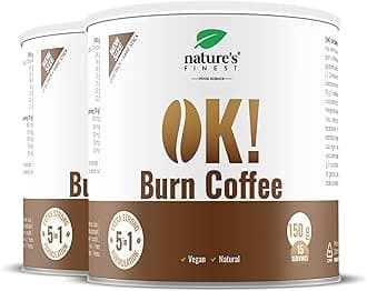 Nature's Finest by Nutrisslim Coffee, Functional Instant Coffee with L-Carnitine, Guarana and Elderberry, Keto-Friendly Powder, 150g (Pack of 2)
