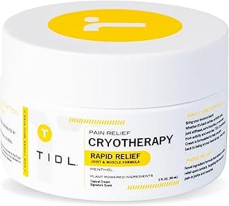 TIDL Cryotherapy Pain Relief Cream, 3 Oz, Targeted Neck Pain, Joint & Muscle Pain Relief with Organic, Plant-Based Menthol, Instant Cooling for Sport & Post Workout Full Body Recovery