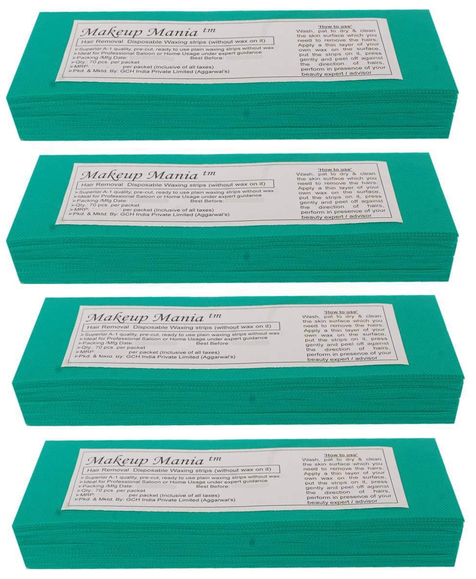 Makeup Mania Plain Waxing Strips - Without Wax - Green 280 Pcs