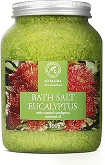 AROMATIKA Eucalyptus Bath Salts with Essential Oil – 1300 g Aromatherapy Bath Soak for Relaxation, Sleep & Stress Relief, Spa Bath Salts for Soaking Bath, Body Care, Home Spa Wellness, Gift Idea