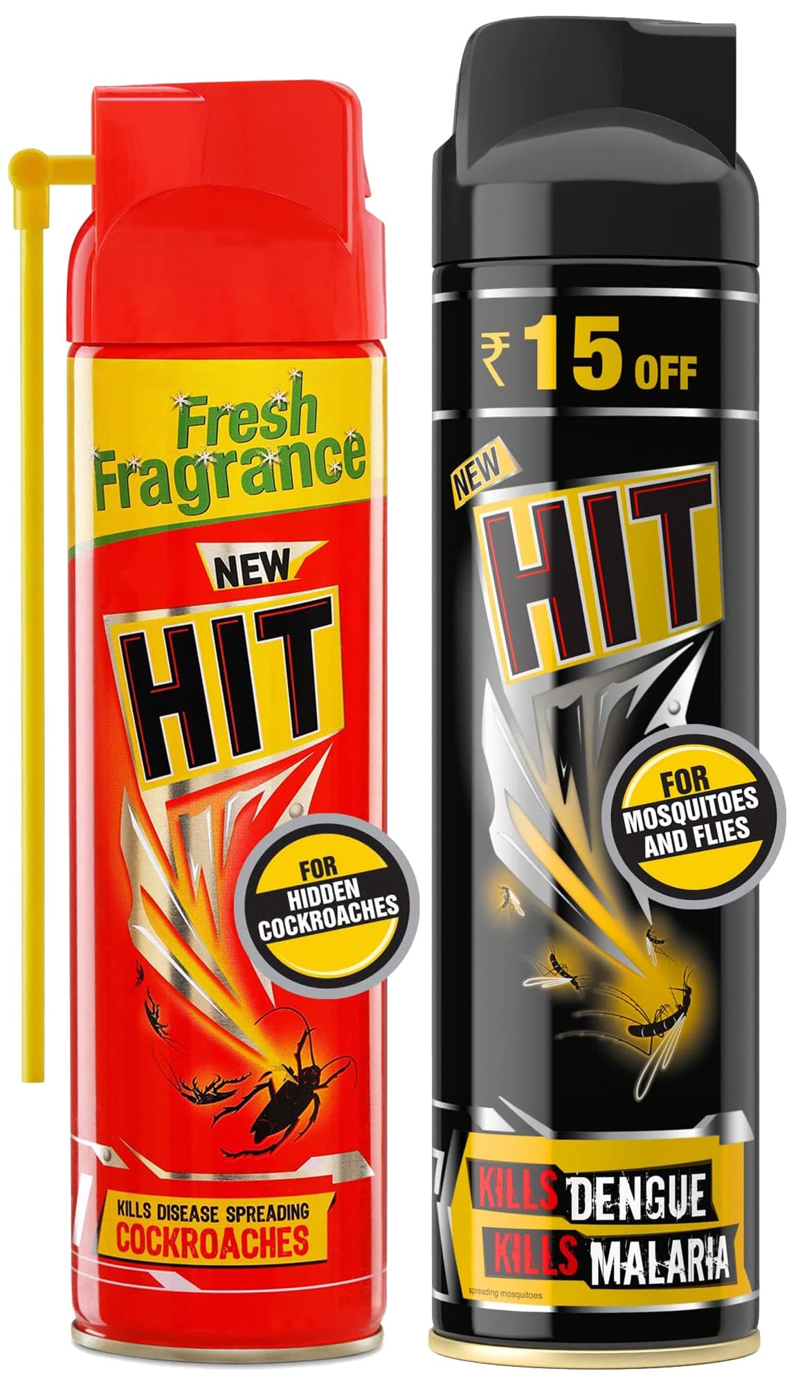 HIT Spray - Crawling Insect Killer (200ml) & HIT Flying Insect Killer - Mosquito & Fly Killer Spray, Instant Kill, (700ml) & HIT Flying Insect Killer - Mosquito & Fly Killer Spray (200ml)
