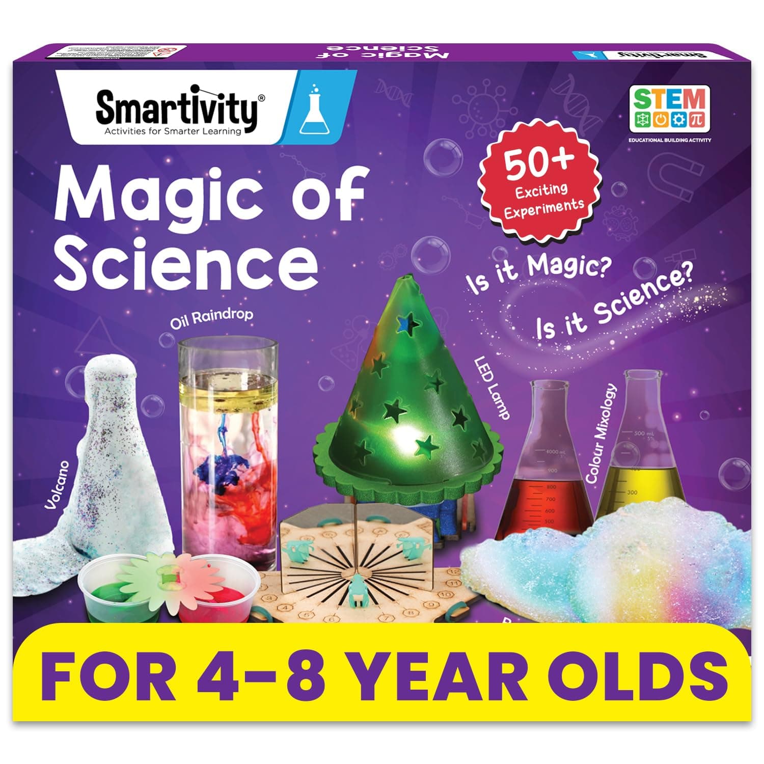Smartivity Magic Science Kit for Kids Ages 4-6-8 Years | Birthday Gifts for Boys & Girls | 50+ Amazing Science Experiments I Educational Toy for Kids Age 4,5,6,7,8 Year Old