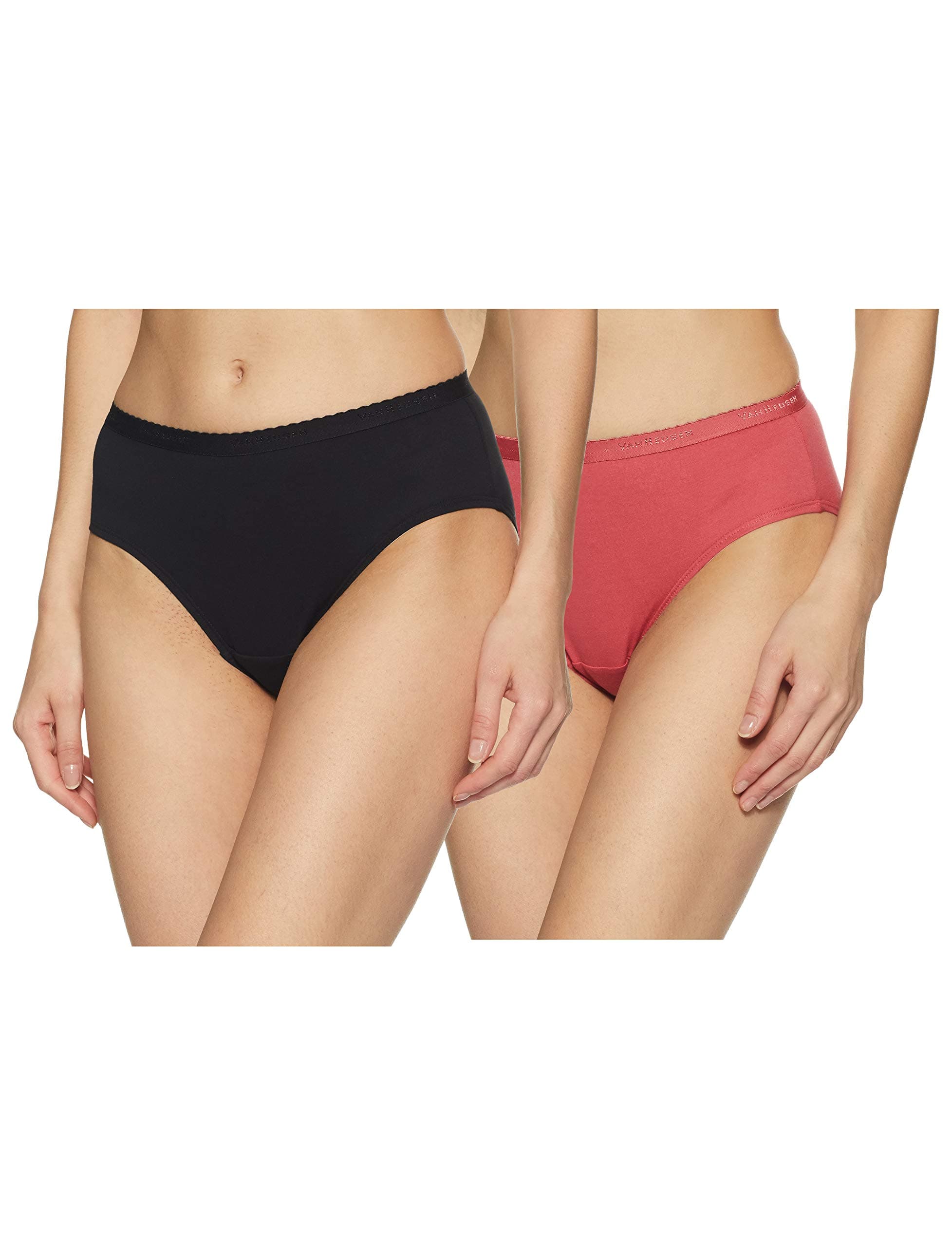 Van Heusen Women's Cotton Solid And Slub Hipster Briefs - Pack Of 2