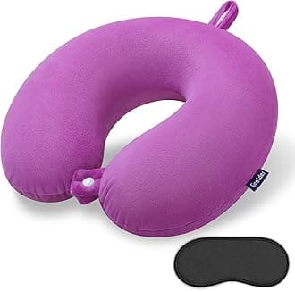 Travel Pillow Comfortable Neck Pillow U Shape Memory Foam Support Neck and Head Portable Travel Neck Pillow Suitable for Airplane, Trains, Self-Driving Cars