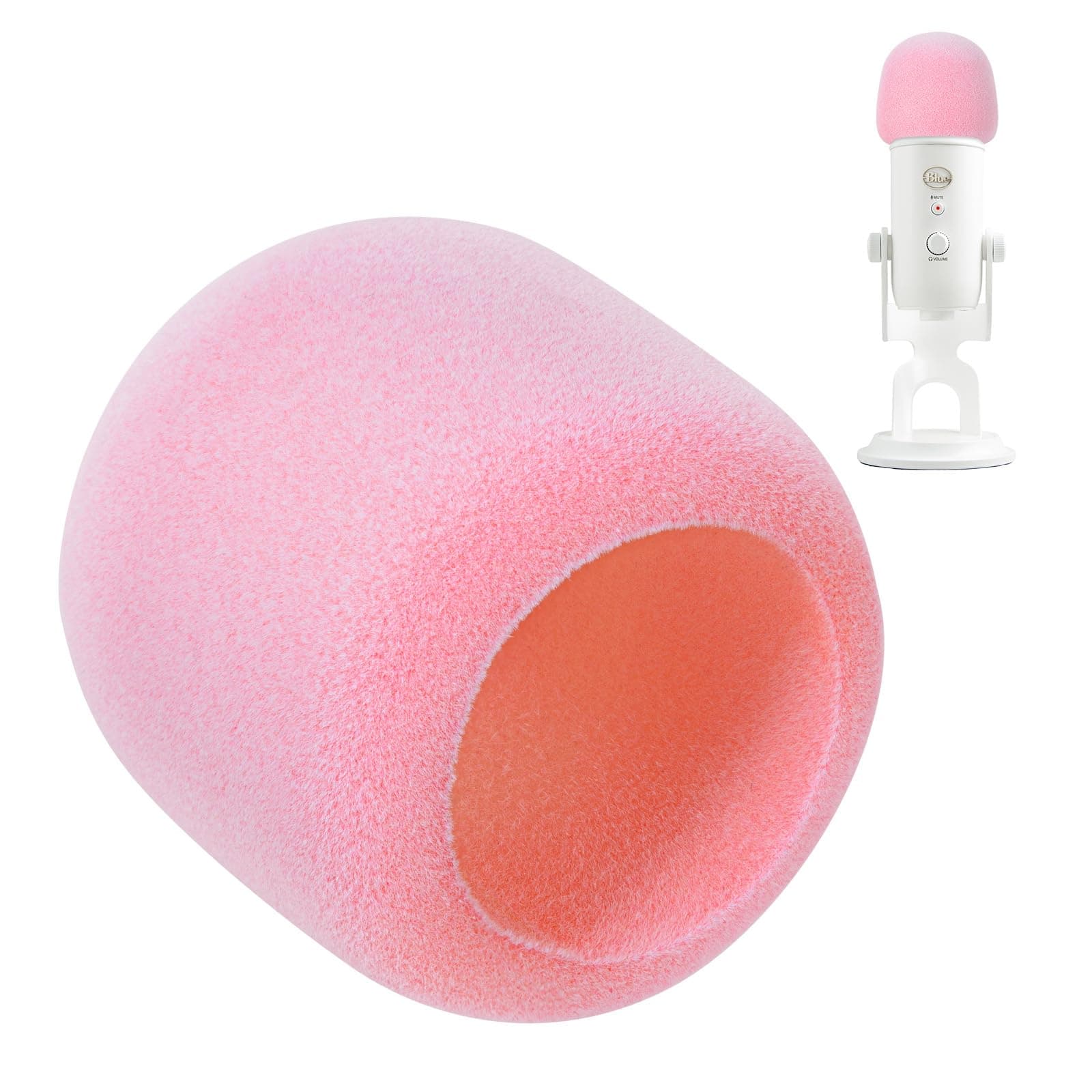 Pop Filter/Windscreen for Blue Yeti and Yeti Pro Microphones, Foam Mic Cover for Filtering Plosives and Hissing Noise