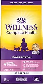 Wellness Complete Health Natural Grain Free Deboned Chicken & Chicken Meal Dry Kitten Food, 5.5 Pound Bag