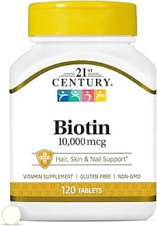 21st Century Biotin Tablets, 10,000 mcg, 120 Count by 21st Century