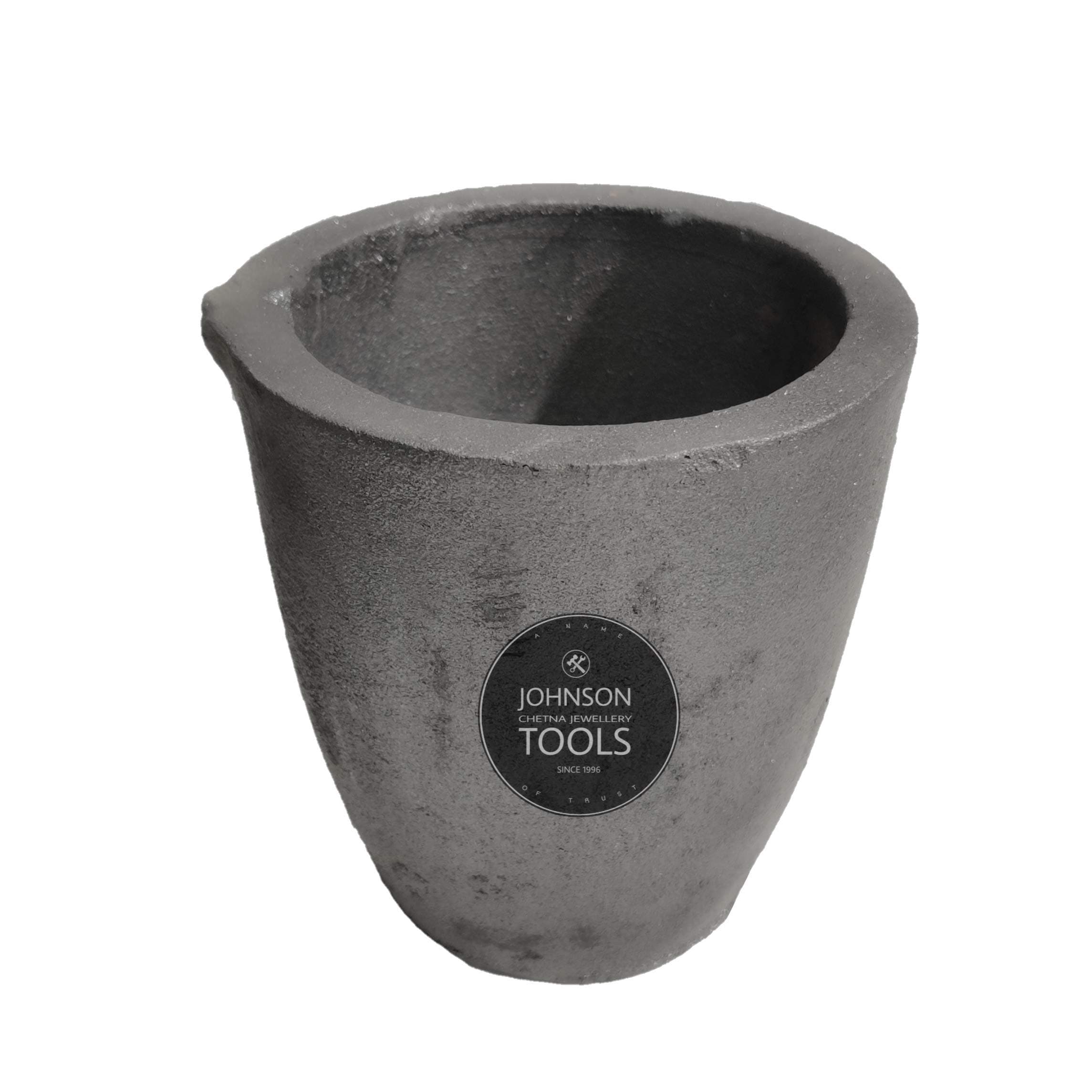 Clay Graphite Crucible Pot 2no (3kg Capacity) for High Temperature Melting, Casting Refining Gold, Silver, Copper, Brass and Aluminium Metal - Electric or Gas Furnace