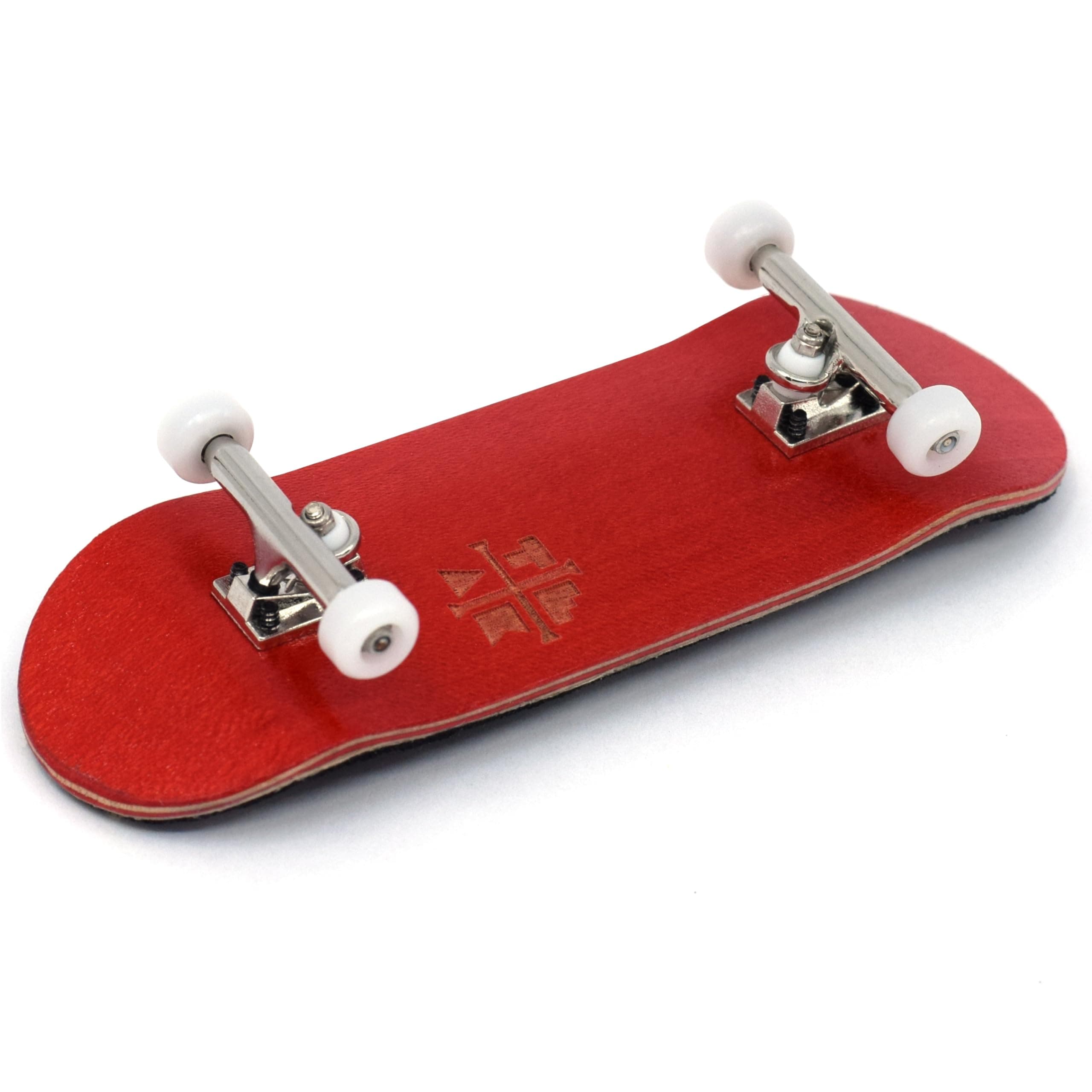 32mm Pro Fingerboard Complete - Fully Assembled with Pro Level Components - Pro Shaped Wooden Deck (32x97mm), UltraSpin Bearing Wheels, Prodigy Gen2 Trucks - The Crimson Classic