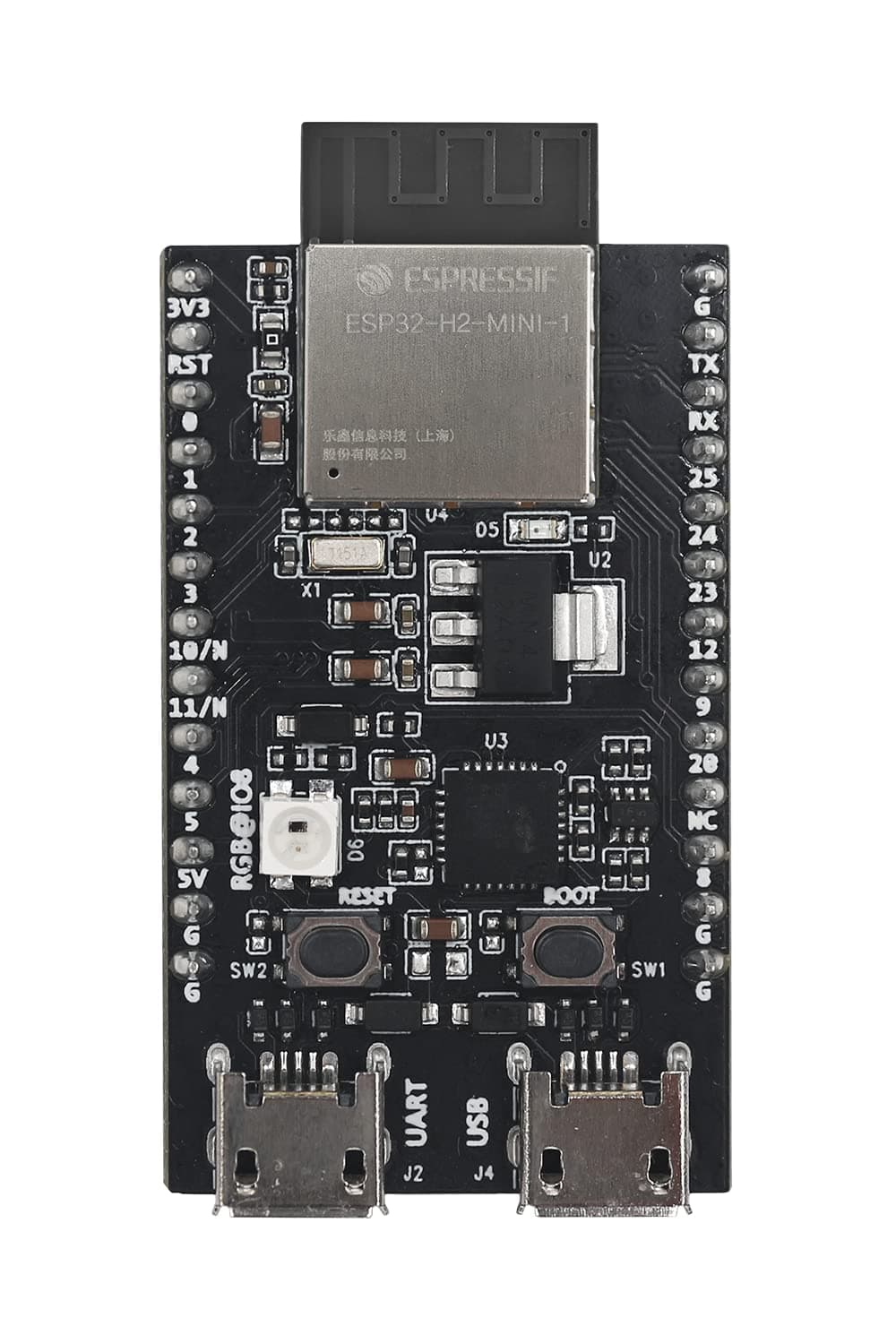 Espressif ESP32-H2-DevKitM-1-N4 Development Board - Bluetooth 5 (LE), IEEE 802.15.4, Single-Board Computer