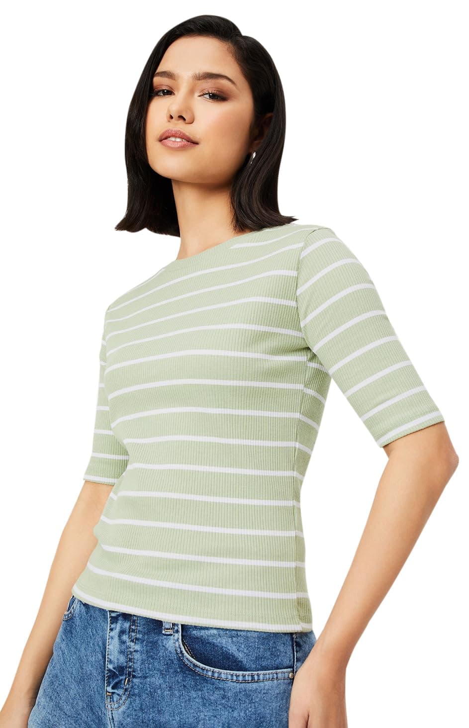 Max Women's Striped Regular Fit T-Shirt