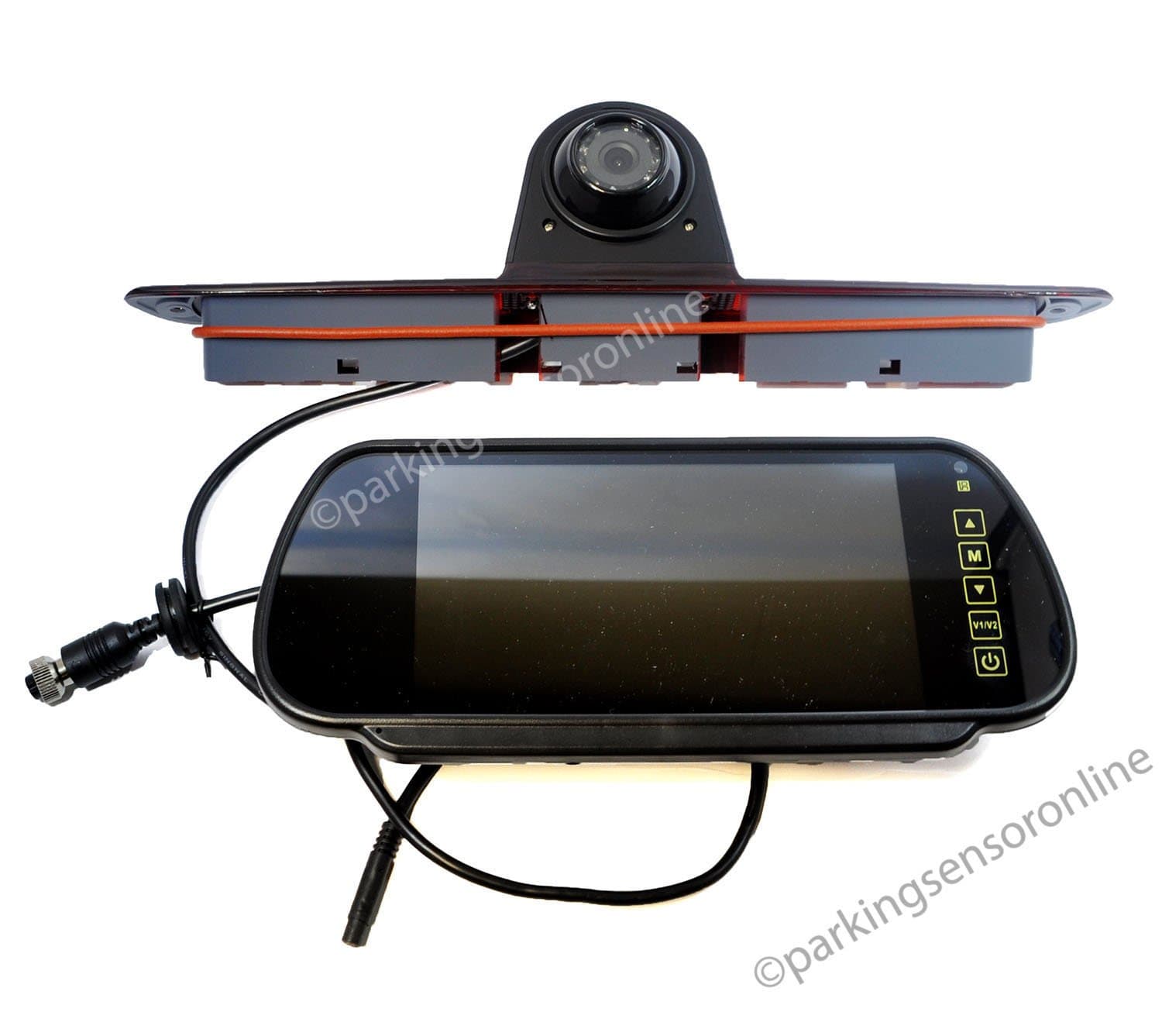 LED Brake Light Rear View Reversing Camera + 7 Inch Clipon Fitting Monitor Kit for Sprinter 2007-2020