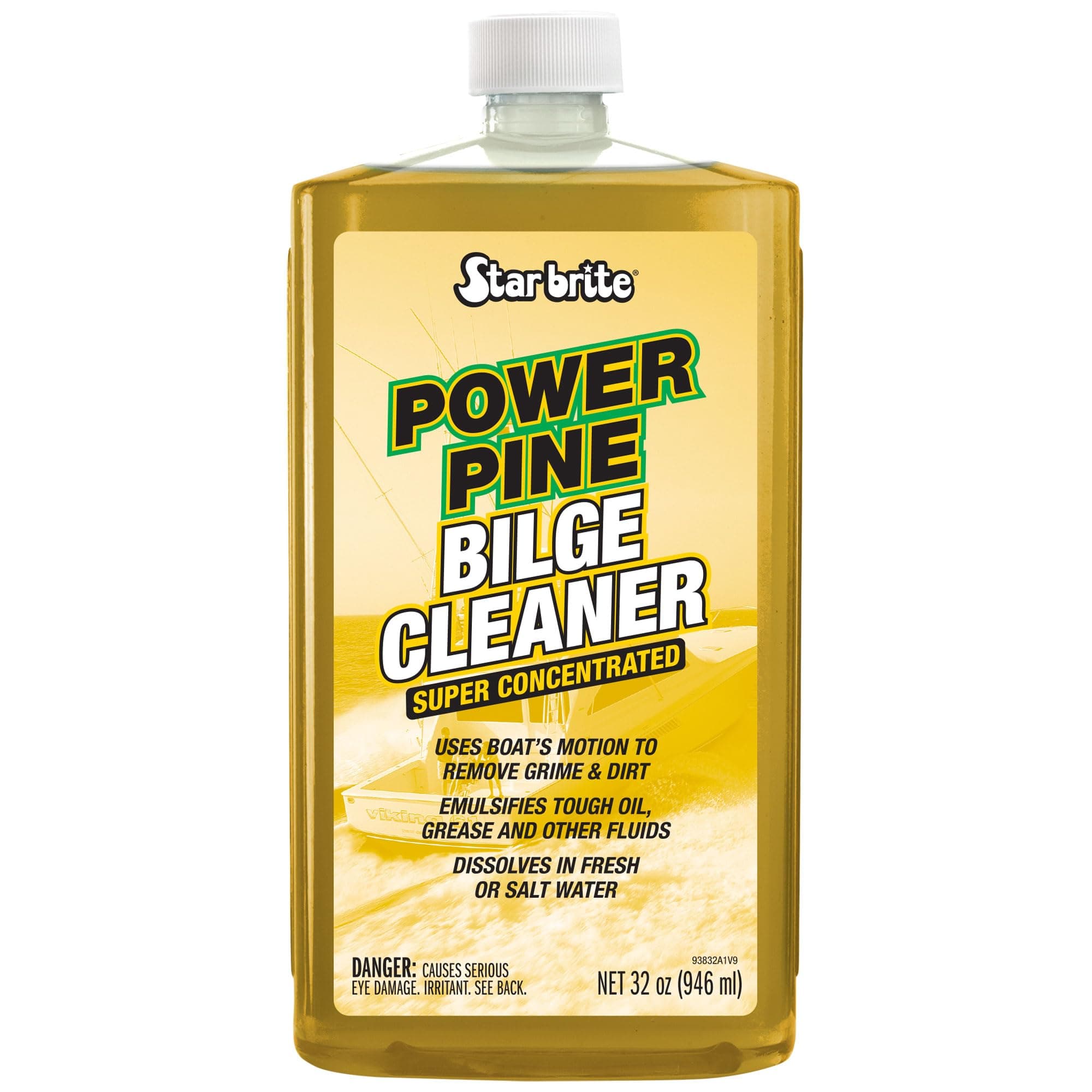 Star Brite Power Pine Bilge Cleaner Concentrate - Simple & Easy to Use - Pour in, Run Boat, Pump Out - Emulsifies Oil, Fuel & Leaves Bilge Clean with a Fresh Pine Scent