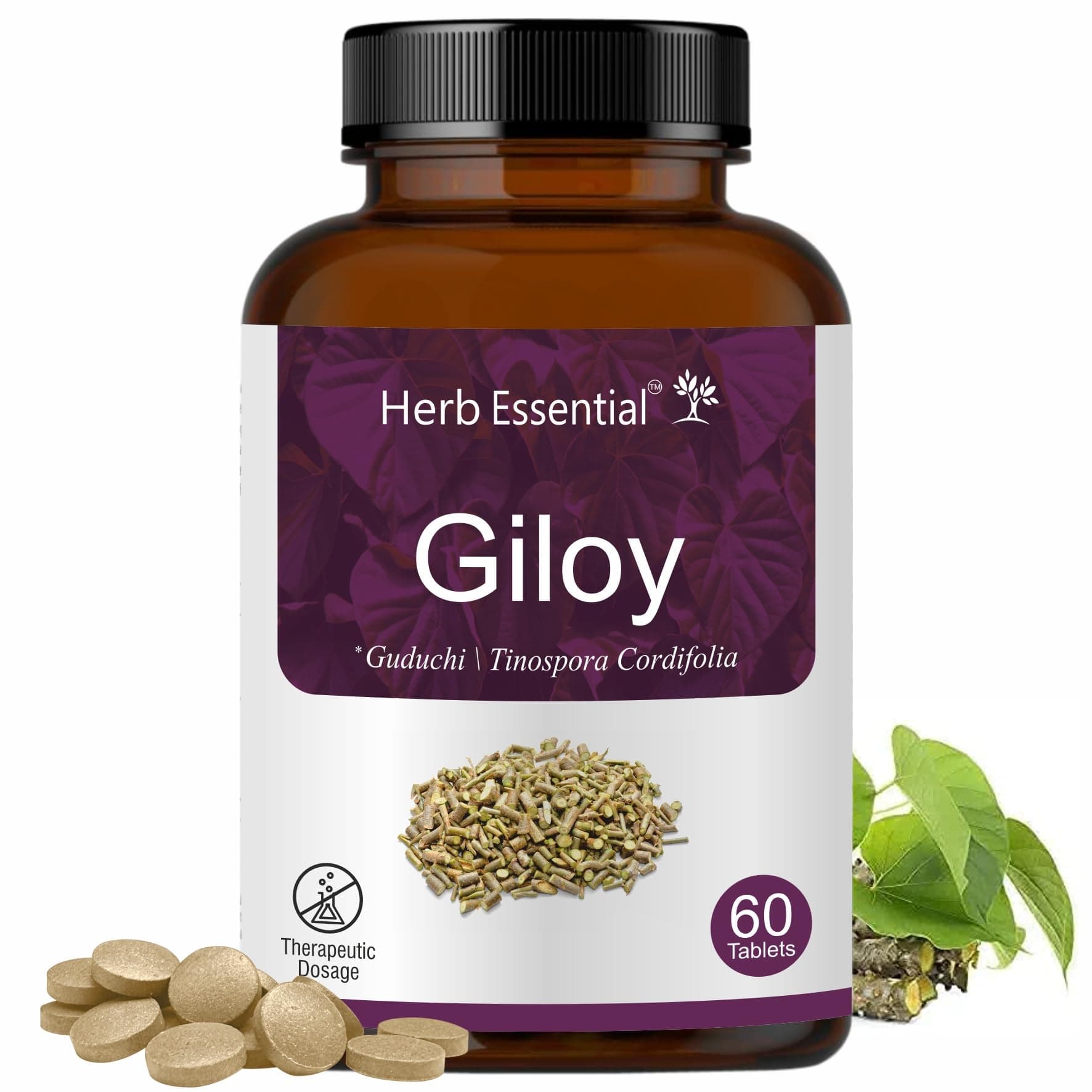 Herb Essential Giloy 500mg Tablet 60's | Immunity Enhancer