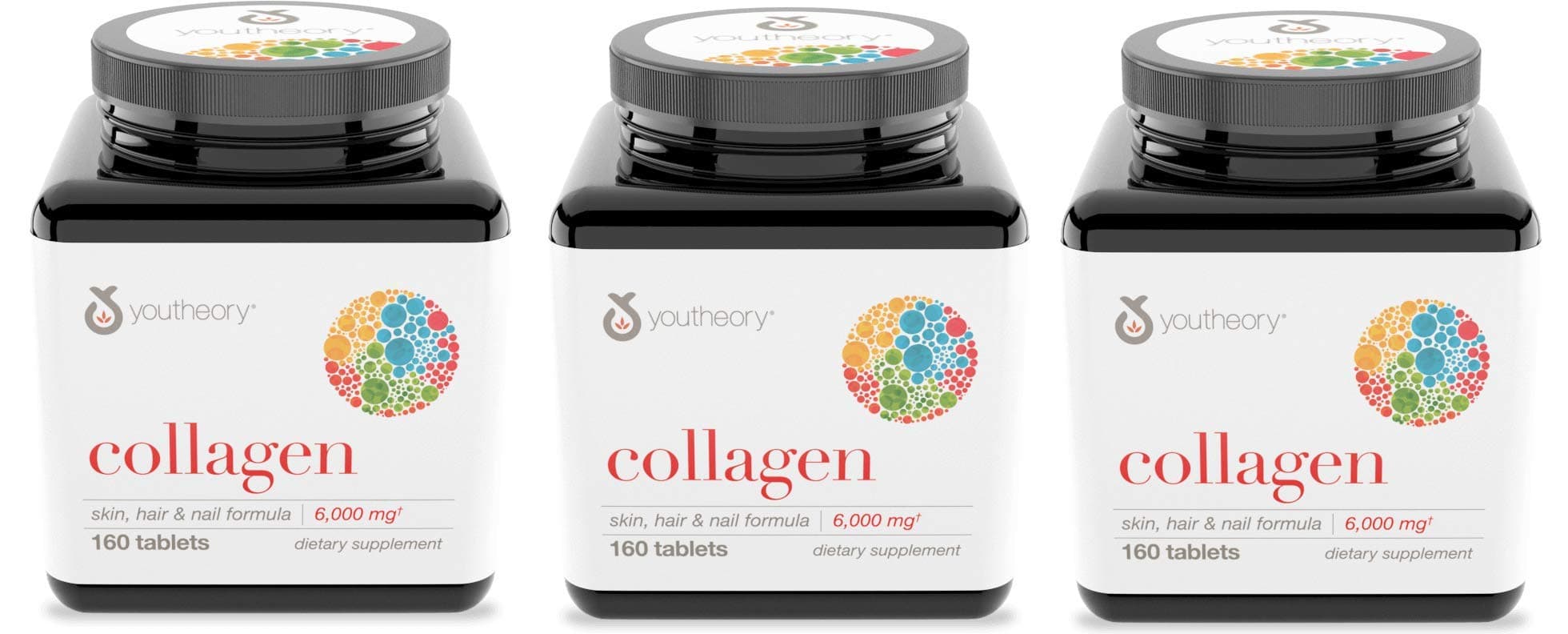 Collagen Advanced Formula Types 1 2 and 3 160 Tablets (3-Pack)